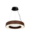 Suspension LED ronde 60cm 50W - 125lm/W, couleur corten, dimmable Triac, 4000K, IP20