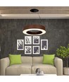 Suspension LED ronde 60cm 50W - 125lm/W, couleur corten, dimmable Triac, 4000K, IP20