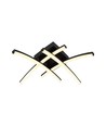 Plafonnier LED design 24W - Noir, 3000K, Ø45cm, design moderne, source lumineuse incl.