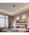 Plafonnier LED design 24W - Noir, 3000K, Ø45cm, design moderne, source lumineuse incl.