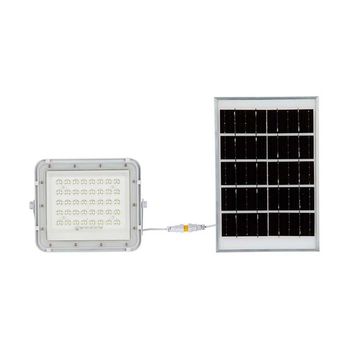 Projecteur LED solaire 40W - IP65, 6400K, avec panneau solaire et télécommande