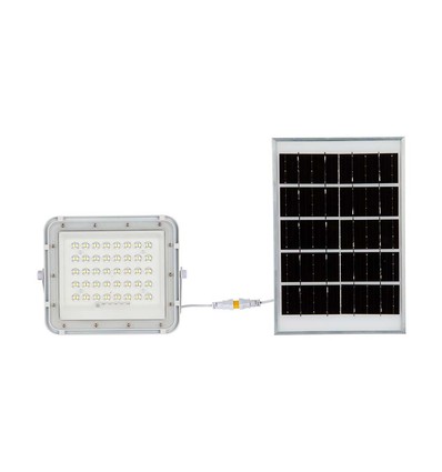 Projecteur LED solaire 40W - IP65, 4000K, avec panneau solaire et télécommande