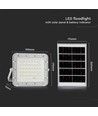 Projecteur LED solaire 40W - IP65, 4000K, avec panneau solaire et télécommande