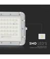 Projecteur LED solaire 40W - IP65, 4000K, avec panneau solaire et télécommande