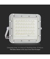 Projecteur LED solaire 40W - IP65, 4000K, avec panneau solaire et télécommande