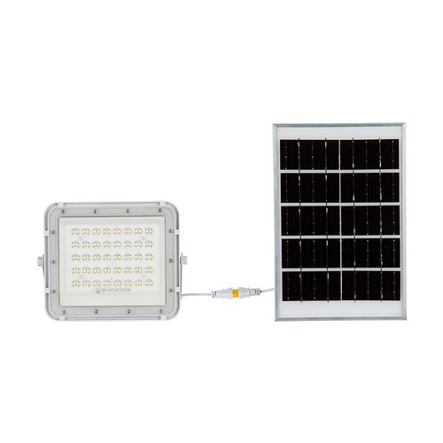 Projecteur LED solaire 80W Solara - 800lm, IP65, 6400K, avec télécommande et panneau solaire