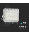 Projecteur Solaire LED VT 120W - 6400K, Batterie 12000 mAh, Câble 3m, Télécommande IR Intelligente, Charge Rapide, Blanc
