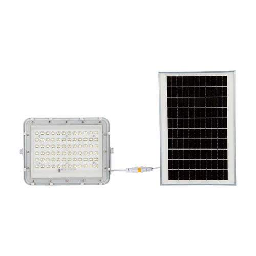 Projecteur LED solaire 120W avec panneau 15W - 1200lm, IP65, 4000K, incl. télécommande et câble 3m