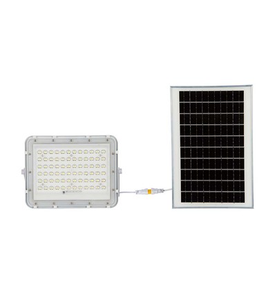 Projecteur LED solaire 120W avec panneau 15W - 1200lm, IP65, 4000K, incl. télécommande et câble 3m