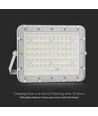 Projecteur LED solaire 120W avec panneau 15W - 1200lm, IP65, 4000K, incl. télécommande et câble 3m