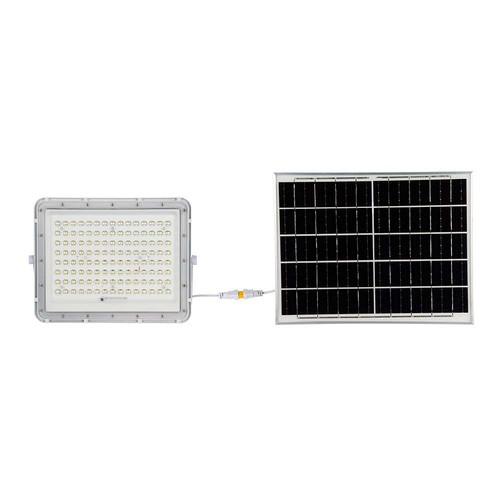 Projecteur LED solaire 180W, 4000K - Incl. panneau solaire 20W, IP65, télécommande, blanc