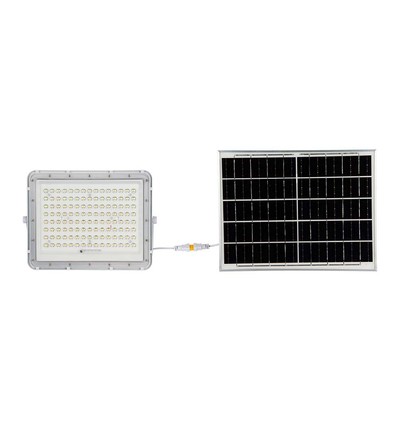 Projecteur LED solaire 180W, 4000K - Incl. panneau solaire 20W, IP65, télécommande, blanc