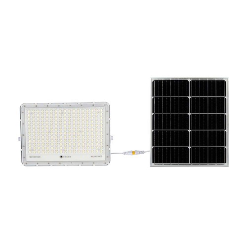 Projecteur LED solaire 30W avec télécommande - 2600lm, IP65, 4000K, incl. panneau solaire et batterie