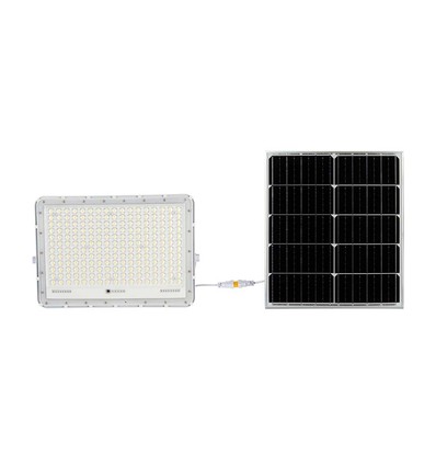 Projecteur LED solaire 30W avec télécommande - 2600lm, IP65, 4000K, incl. panneau solaire et batterie