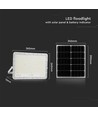 Projecteur LED solaire 30W avec télécommande - 2600lm, IP65, 4000K, incl. panneau solaire et batterie