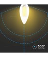 Ampoule flamme LED E14 5,5W filament - Dimmable, verre clair, 110lm/W