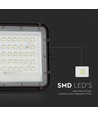 Projecteur LED solaire 6W Solara - IP65, 6400K, incl. télécommande et panneau solaire