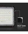 Projecteur LED solaire 10W Solara - 800lm, IP65, blanc froid, incl. télécommande et panneau solaire