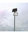 Projecteur LED solaire 120W avec panneau - 1200lm, IP65, incl. télécommande, noir, extérieur