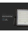 Projecteur LED solaire 120W avec panneau - 1200lm, IP65, incl. télécommande, noir, extérieur