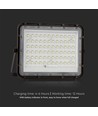 Projecteur LED solaire 120W avec panneau - 1200lm, IP65, incl. télécommande, noir, extérieur