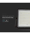 Projecteur solaire 20W avec détecteur et télécommande - 1800lm, IP65, 6400K, boîtier noir