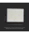 Projecteur solaire 20W avec détecteur et télécommande - 1800lm, IP65, 6400K, boîtier noir