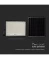 Projecteur LED solaire 30W, 6400K - 2600lm, IP65, avec panneau solaire et télécommande, aluminium