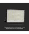 Projecteur LED solaire 30W, 6400K - 2600lm, IP65, avec panneau solaire et télécommande, aluminium