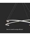 Suspension LED design 48W, blanche - Triac dimmable, 800x1200mm, 4000K, IP20