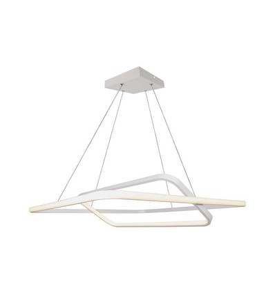 Lampe LED Métal Plafonnier 48W - 600x600xH1200mm, 4000K, blanc, dimmable TRIAC
