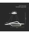 Lampe LED Métal Plafonnier 48W - 600x600xH1200mm, 4000K, blanc, dimmable TRIAC