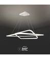 Lampe LED Métal Plafonnier 48W - 600x600xH1200mm, 4000K, blanc, dimmable TRIAC