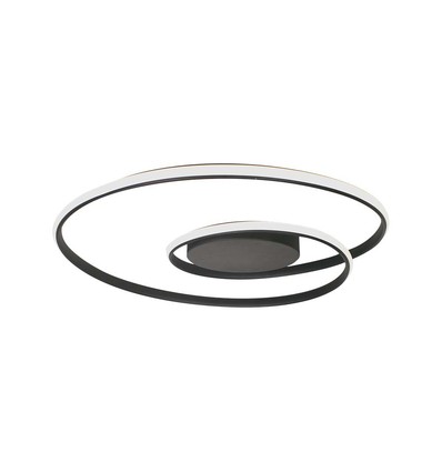 Plafonnier LED design 48W - 5150lm, Triac dimmable, Ø60cm, noir, 3000K