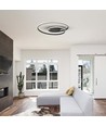 Plafonnier LED design 48W - 5150lm, Triac dimmable, Ø60cm, noir, 3000K