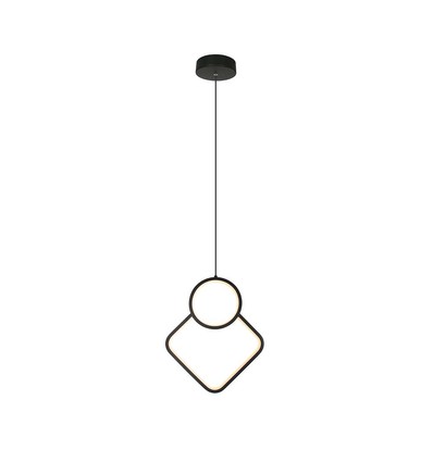 Suspension LED 12W, design losange blanc - 105lm/W, 28x180cm, lustre moderne