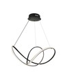 Suspension LED décorative 49W, dimmable - Ø70cm, 5220lm, 3000K, boîtier noir, IP20
