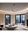 Suspension LED décorative 49W, dimmable - Ø70cm, 5220lm, 3000K, boîtier noir, IP20