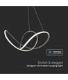 Suspension LED décorative 49W, dimmable - Ø70cm, 5220lm, 3000K, boîtier noir, IP20