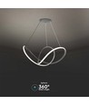 Suspension LED décorative 49W, dimmable - Ø70cm, 5220lm, 3000K, boîtier noir, IP20