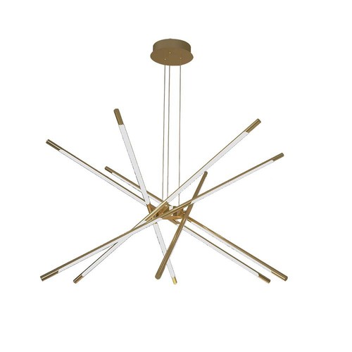Suspension LED design 42W, or - Dimmable, 12 tubes, 3000K, 85x31x120cm