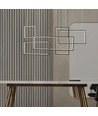 Suspension LED design 45W - 120cm, 4800lm, noir, blanc chaud, IP20