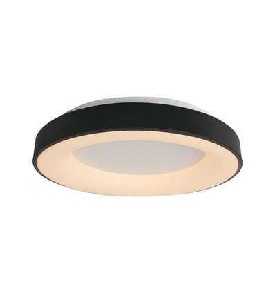 Plafonnier LED décoratif 49W, dimmable - Ø60cm, 106lm/W, noir, 3000K, Triac dimmable