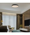 Plafonnier LED décoratif 49W, dimmable - Ø60cm, 106lm/W, noir, 3000K, Triac dimmable