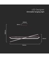 Suspension design LED 45W - Dimmable TRIAC, 3000K, noir