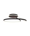 Suspension LED design 54W, dimmable - Noir, 4000K, 5330lm, forme ronde abstraite