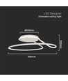 Plafonnier LED design 54W, dimmable - Ø52cm, blanc, rond, 4000K, Triac dimmable