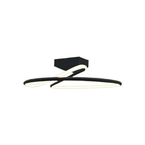 Suspension LED design 20W, Ø25cm - 107lm/W, 4000K, noir, rond, design moderne
