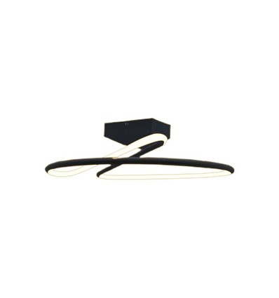 Suspension LED design 20W, Ø25cm - 107lm/W, 4000K, noir, rond, design moderne