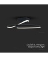 Suspension LED design 20W, Ø25cm - 107lm/W, 4000K, noir, rond, design moderne